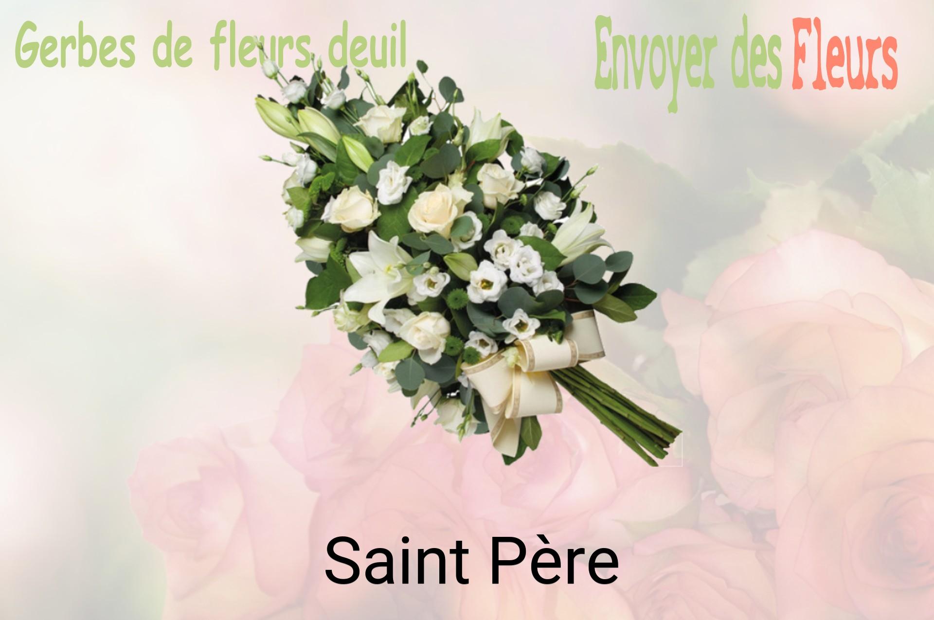 Gerbe de fleurs de deuil livrée à Saint-Père
